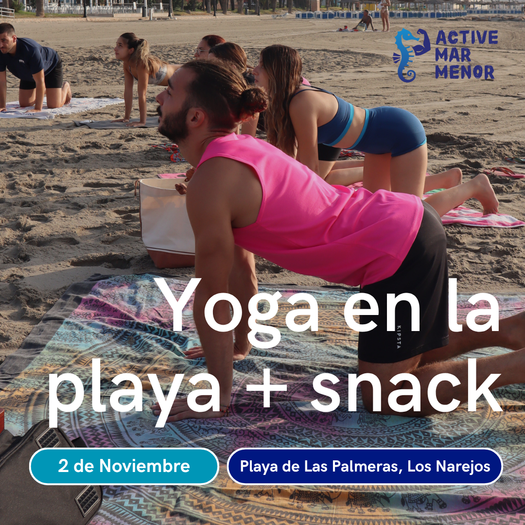 Yoga en la playa + snack saludable