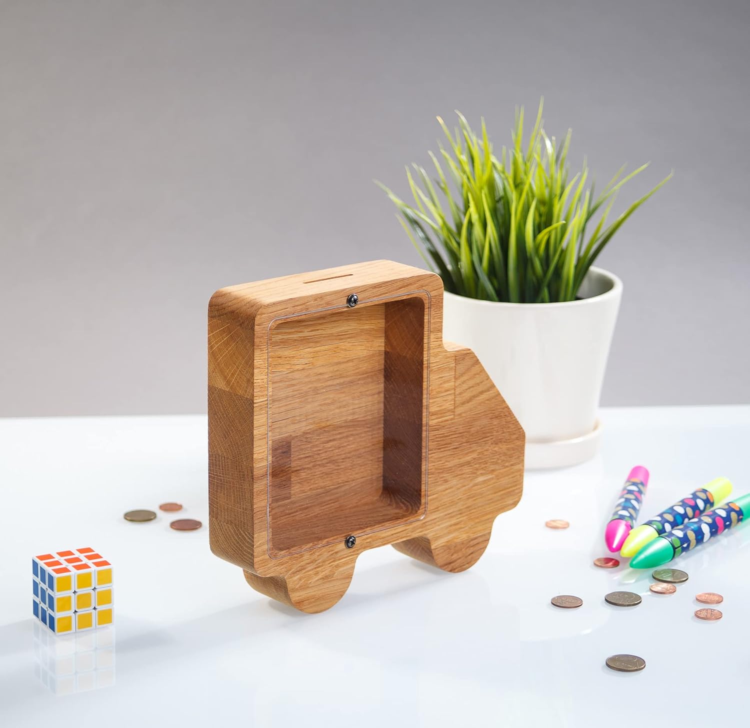 Personalized Wooden Truck Piggy Bank