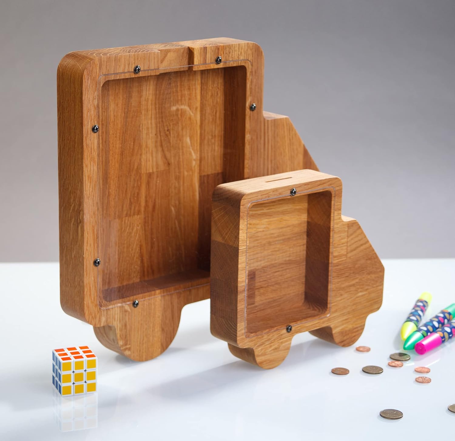 Personalized Wooden Truck Piggy Bank