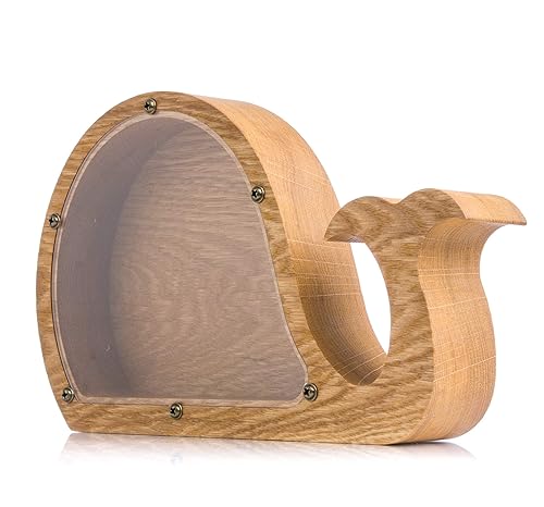 Whale-Shaped Wooden Piggy Bank 