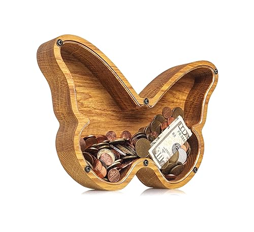 Wooden Butterfly Piggy Bank 