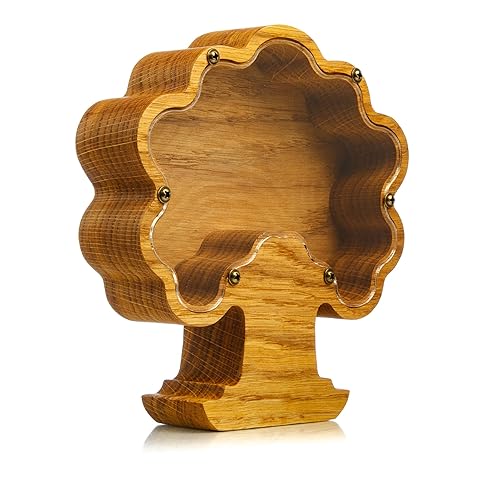 Personalized Wooden Bonsai Tree Piggy Bank