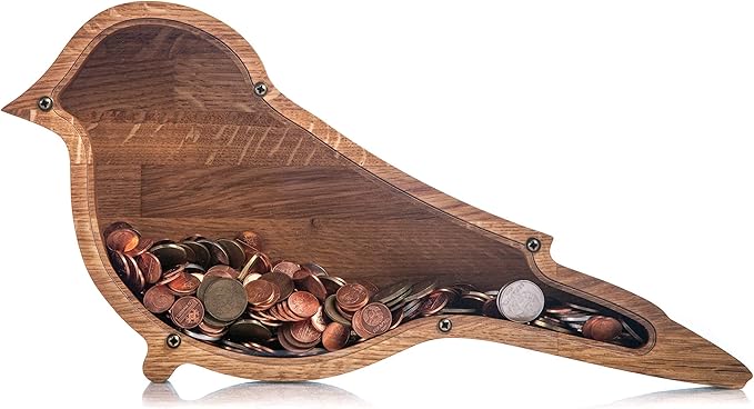 Wooden Bird Piggy Bank