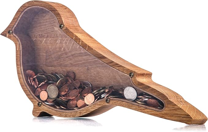 Wooden Bird Piggy Bank