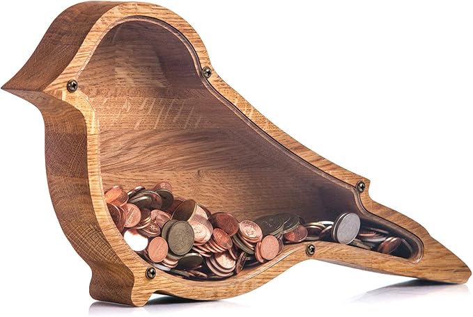Wooden Bird Piggy Bank