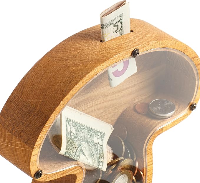 Personalized Wooden Mushroom Piggy Bank