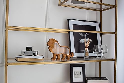 Lion Wooden Piggy Bank 