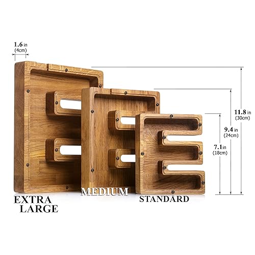 Personalized Wooden Letter E Piggy Bank 