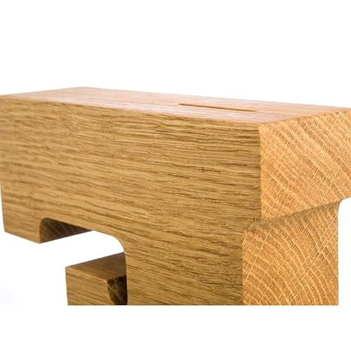 Personalized Wooden Letter F Piggy Bank 