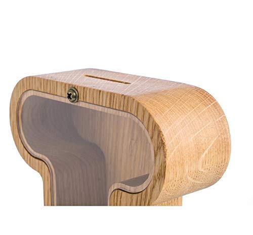 Personalized Wooden Letter I Piggy Bank 