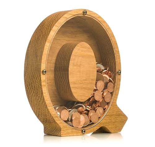 Personalized Wooden Letter Q Piggy Bank 