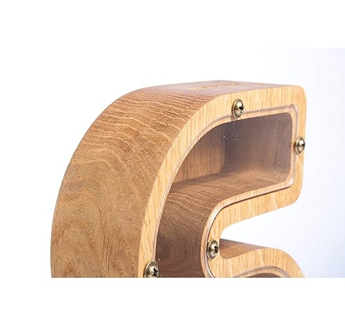 Personalized Wooden Letter S Piggy Bank