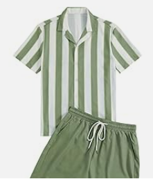 Striped Shirt and Shorts Set