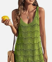 Green Crochet Dress