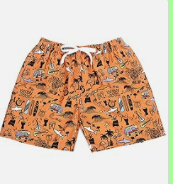 Men's Tropical Print Swim Trunks