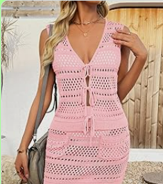 Pink Crochet Dress