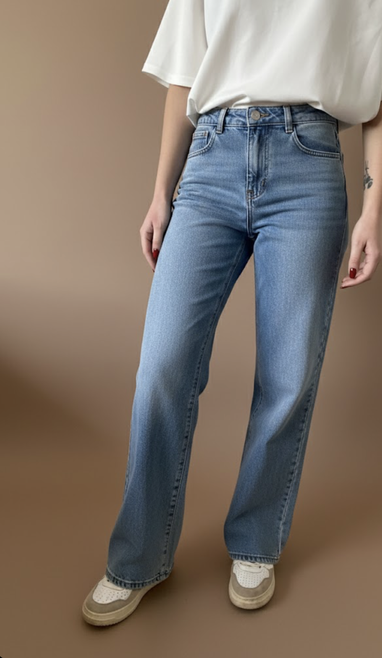 Jean Wide leg bande "Thea"