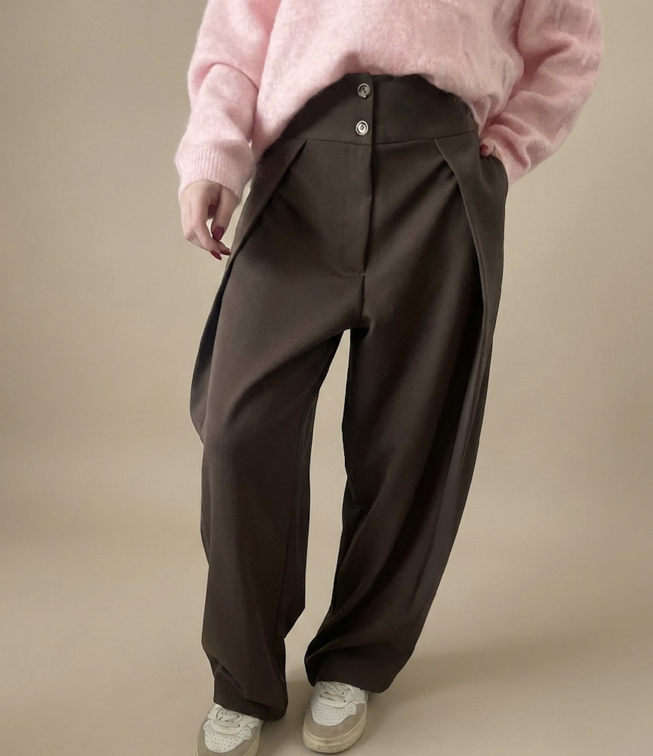 Pantalon "Paule" Taupe