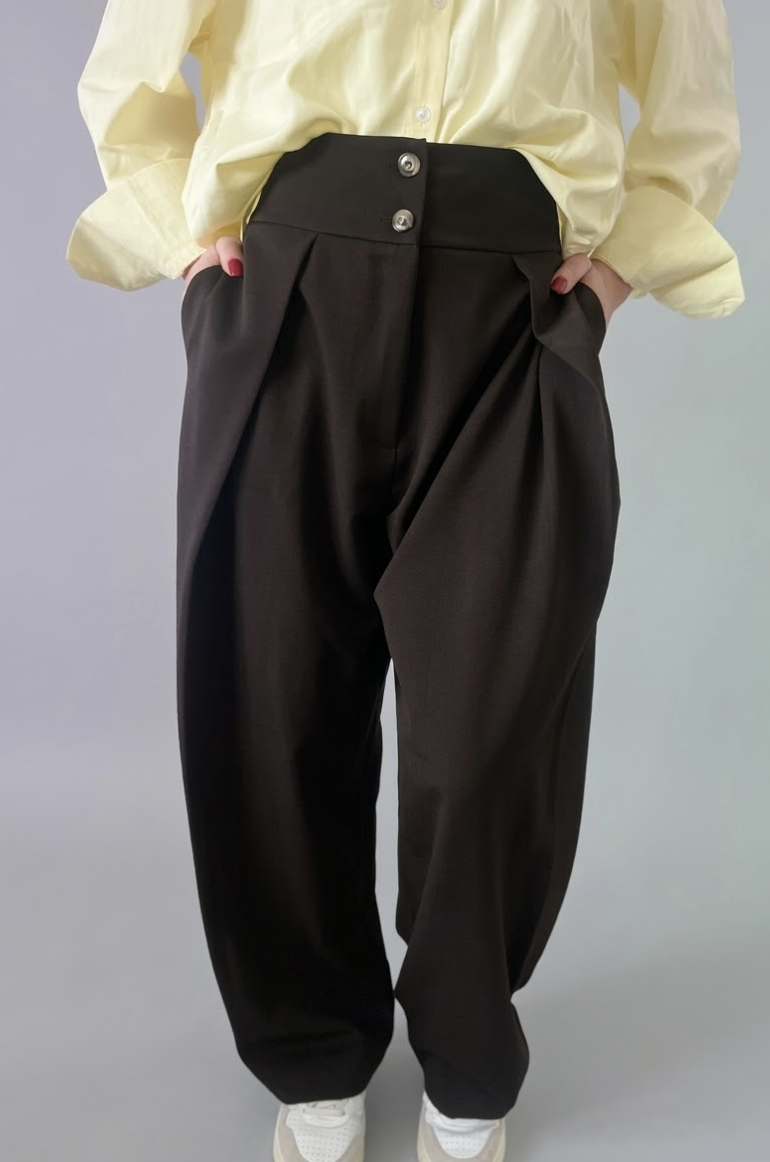 Pantalon "Paule" Chocolat