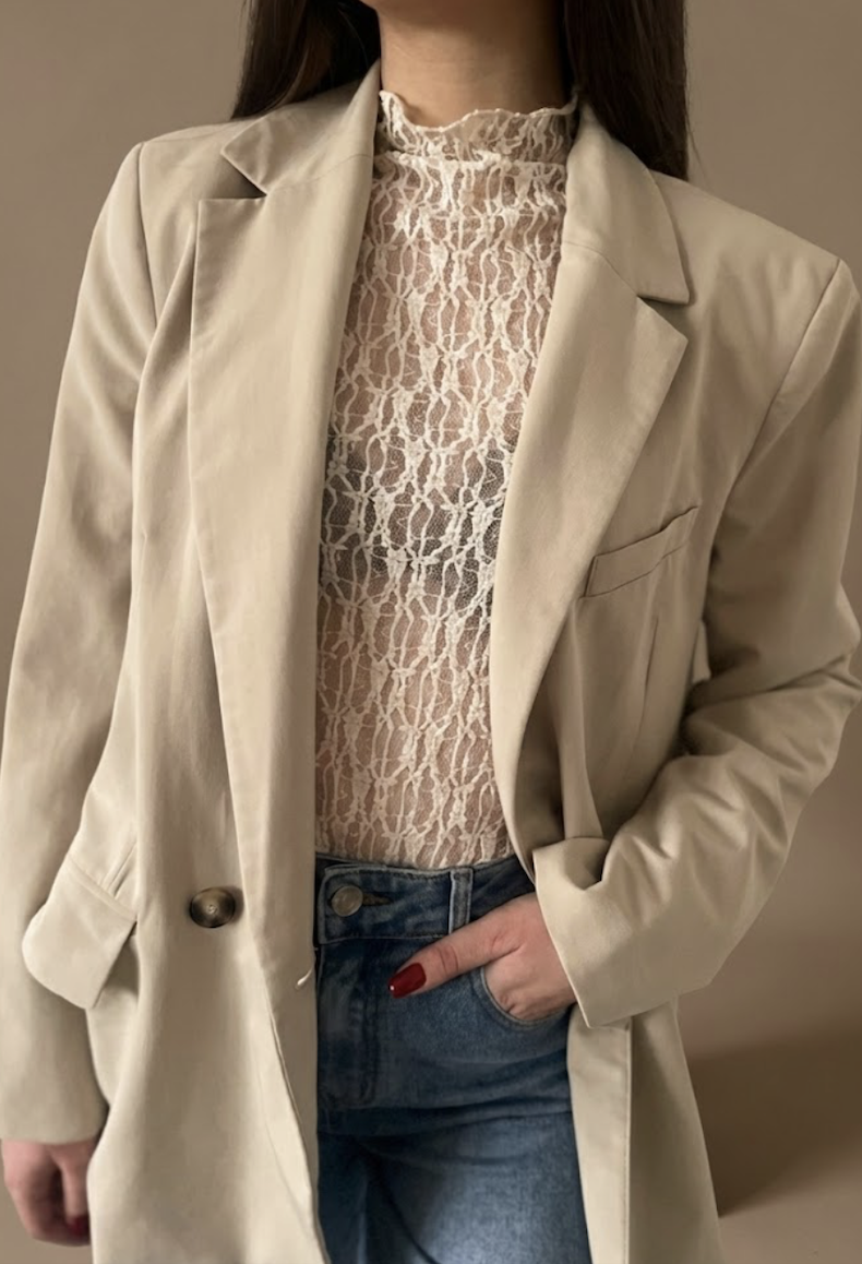 Top "Elvie" Beige