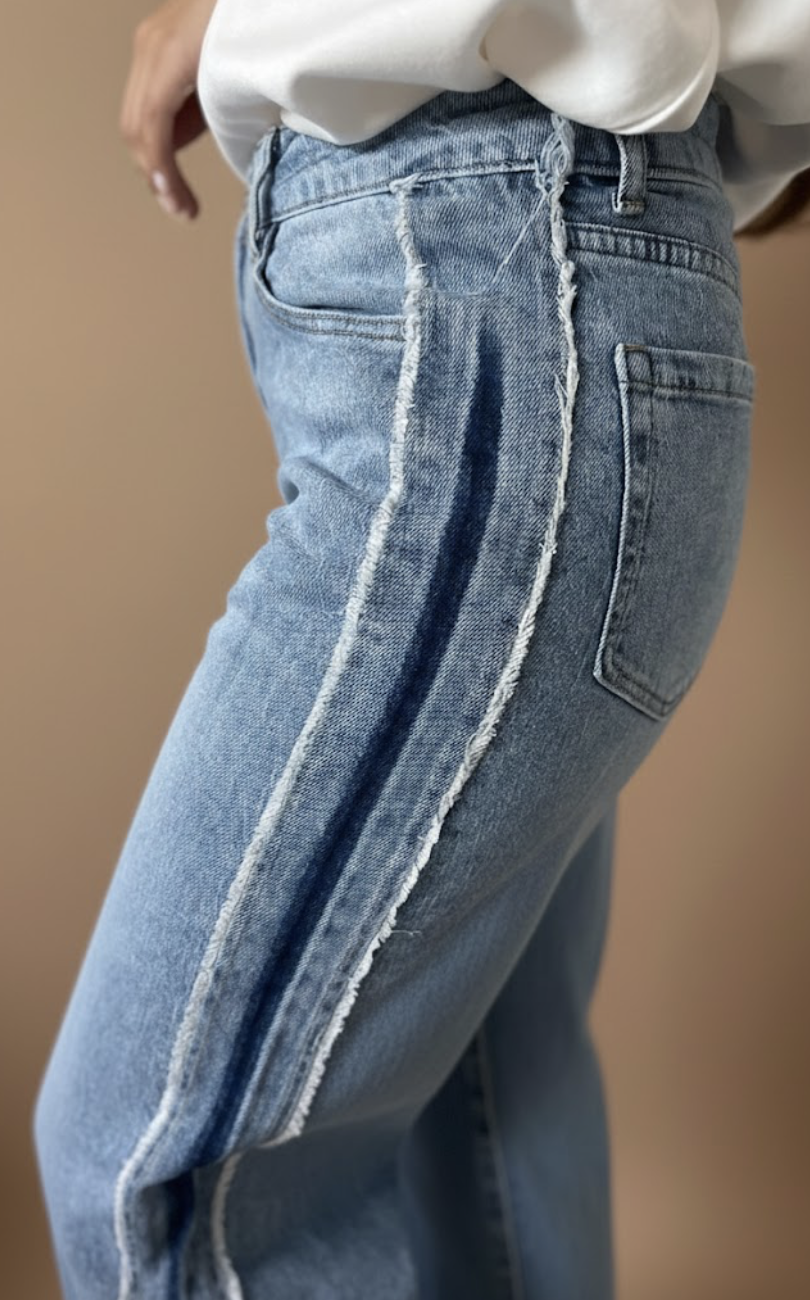 Jean Wide leg bande "Thea"