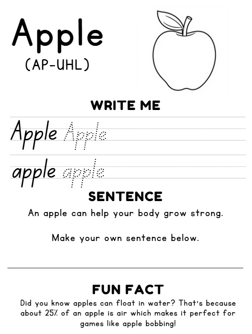 The Letter A Always Helps Me (5 Page Activity) Grades K-2