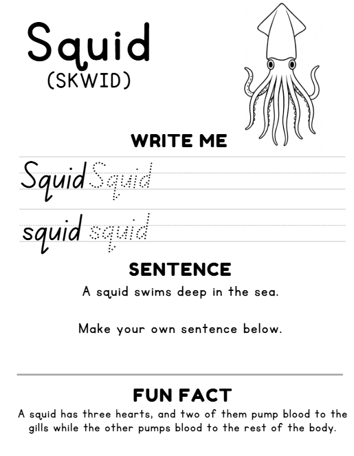 The Letter S Swims in the Sea (5 Page Activity) - Grades K-2