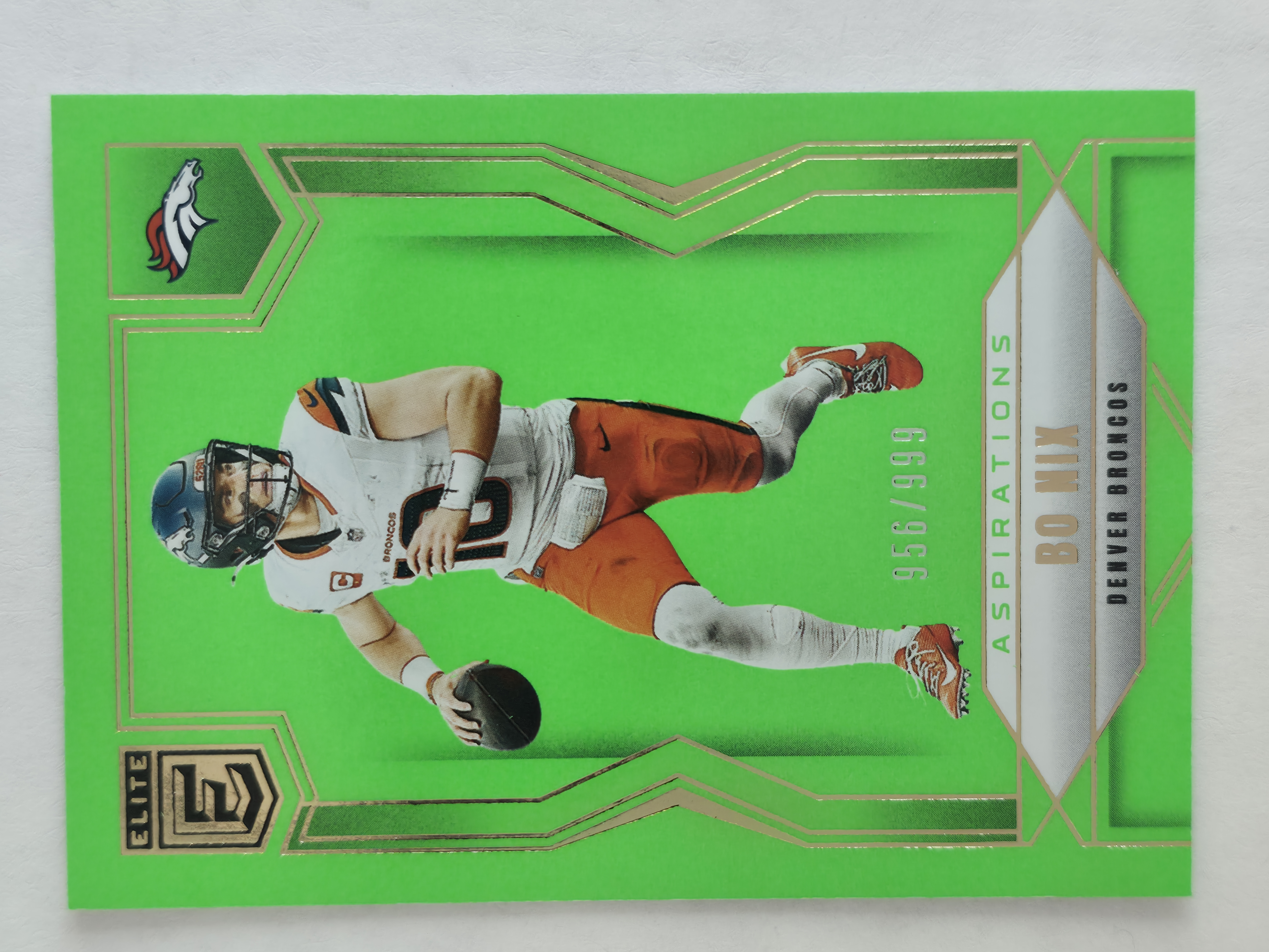 2025 Elite Bo Nix Aspirations Lime Green 956/999