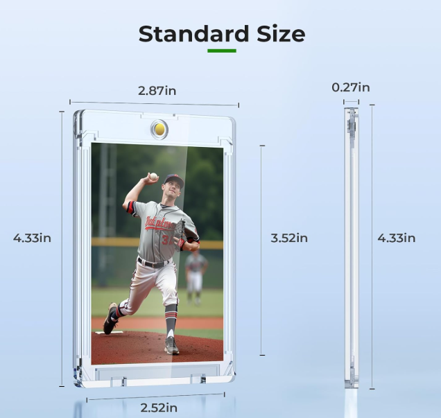 35 Pt One Card Holder Touch for Trading, Baseball Cards, U-V Protectors Hard Plastic