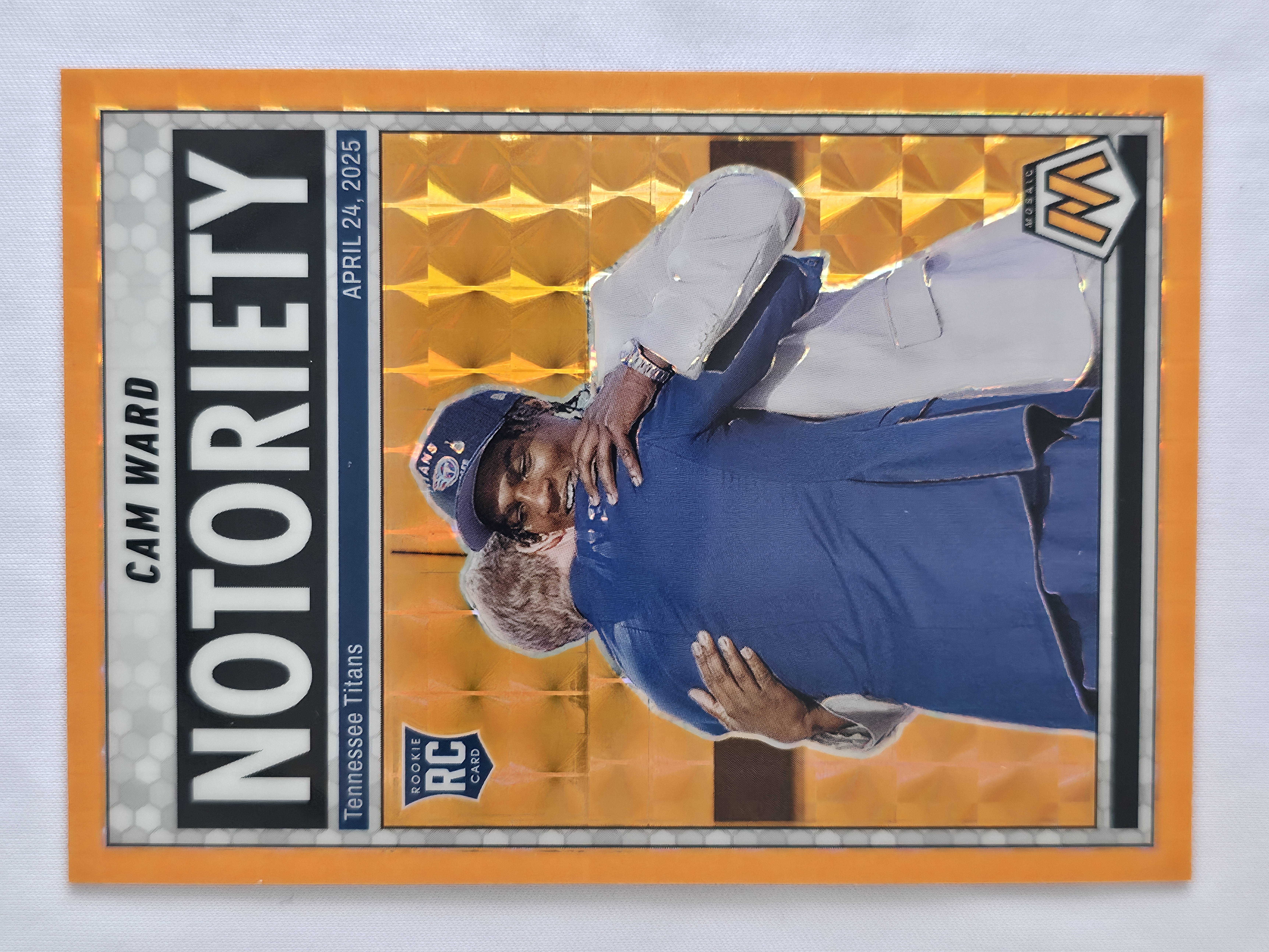 2025 Mosaic Cam Ward Orange Fluorescent Notoriety 