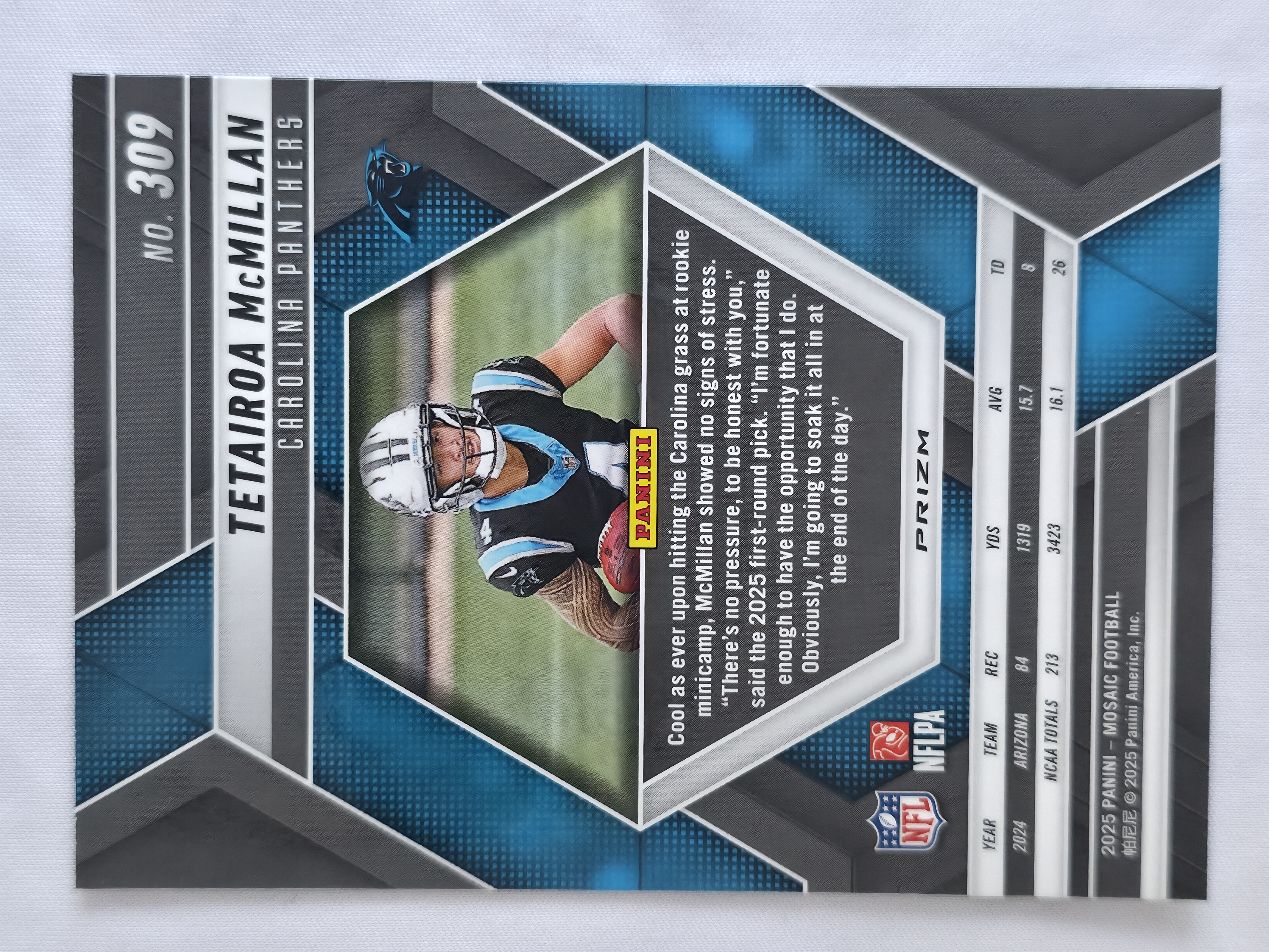 2025 Mosaic Tetairoa McMillan Mosaic Insert 