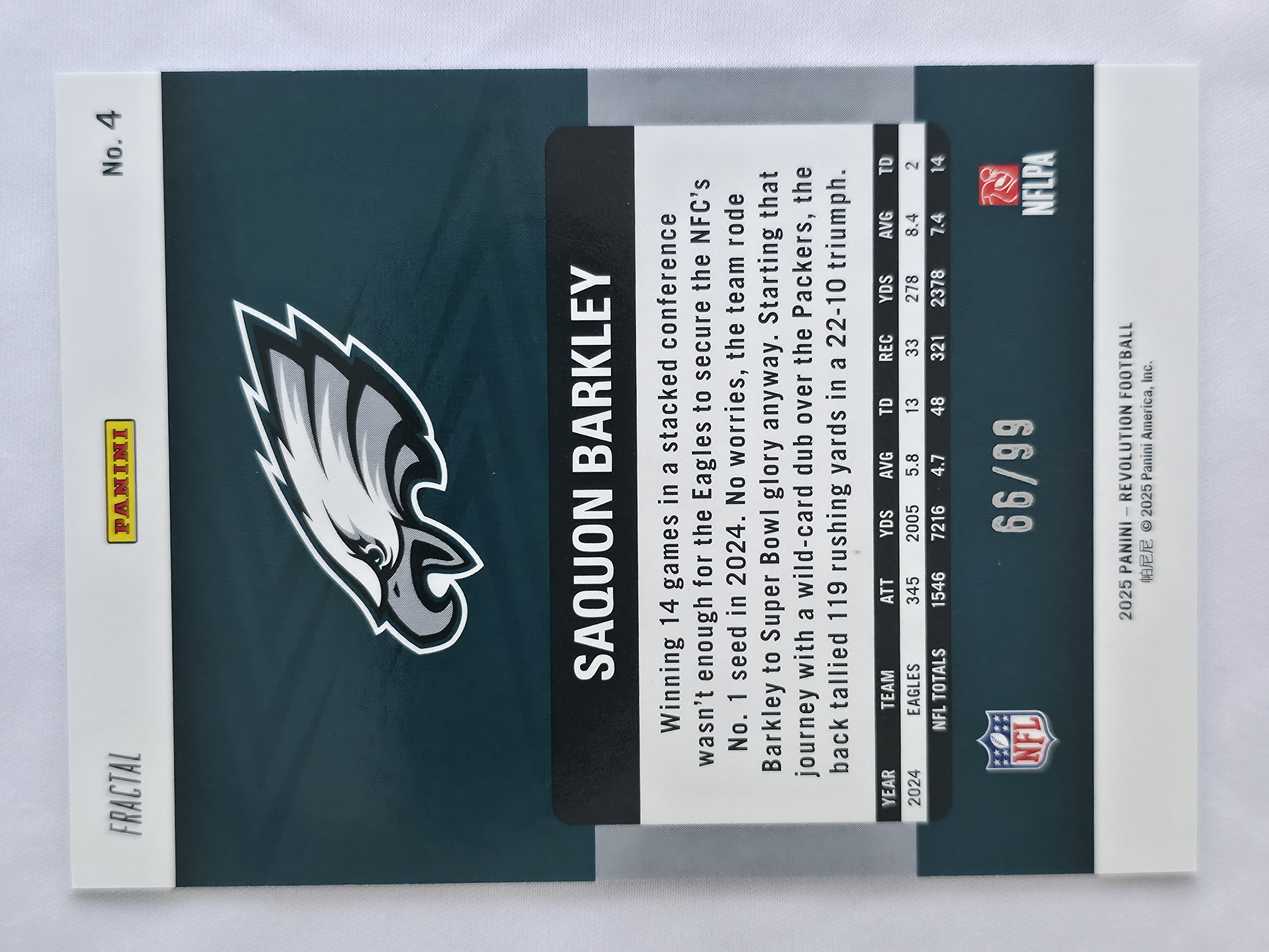 2025 Revolution Saquon Barkley Fractal 66/99