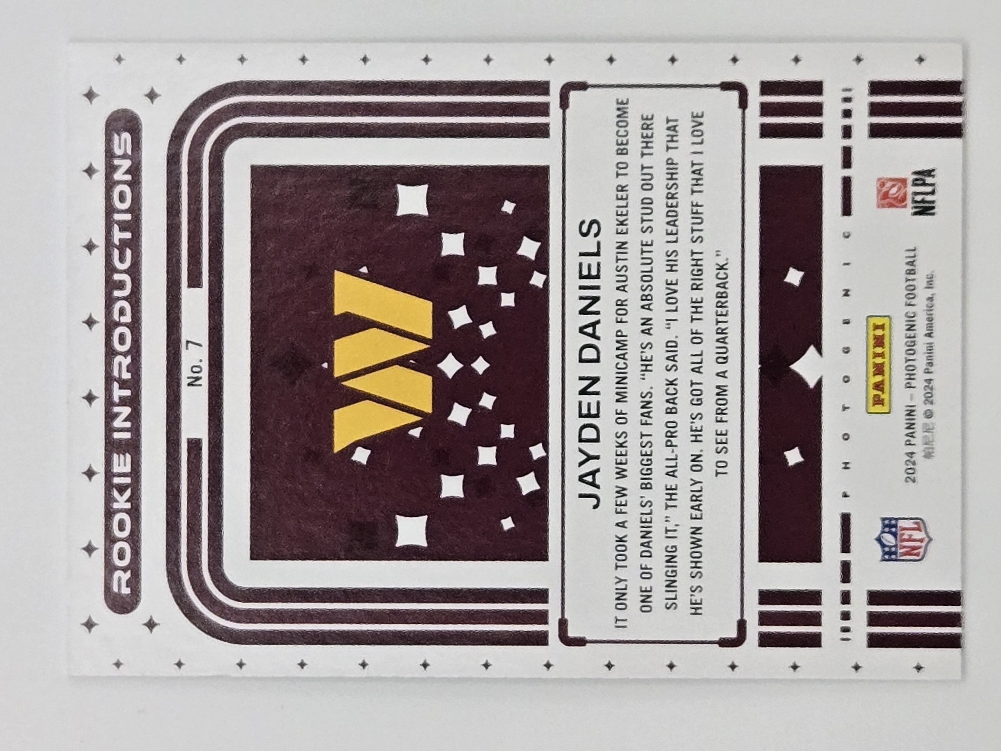 2024 Photogenic Football Rookie Introductions Jayden Daniels