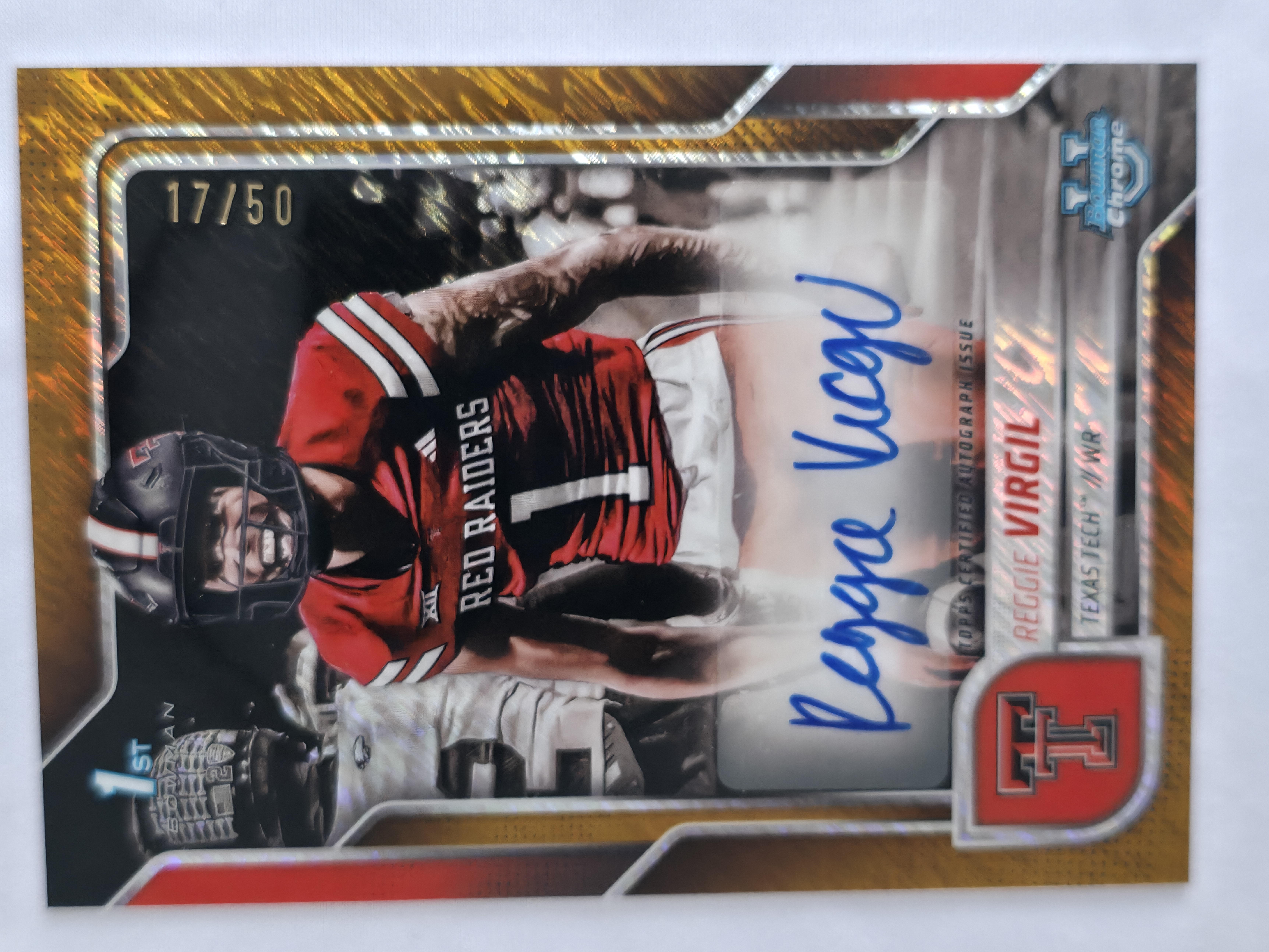 2025 Bowman U Chrome Reggie Virgil Gold Shimmer Auto 1st 17/50