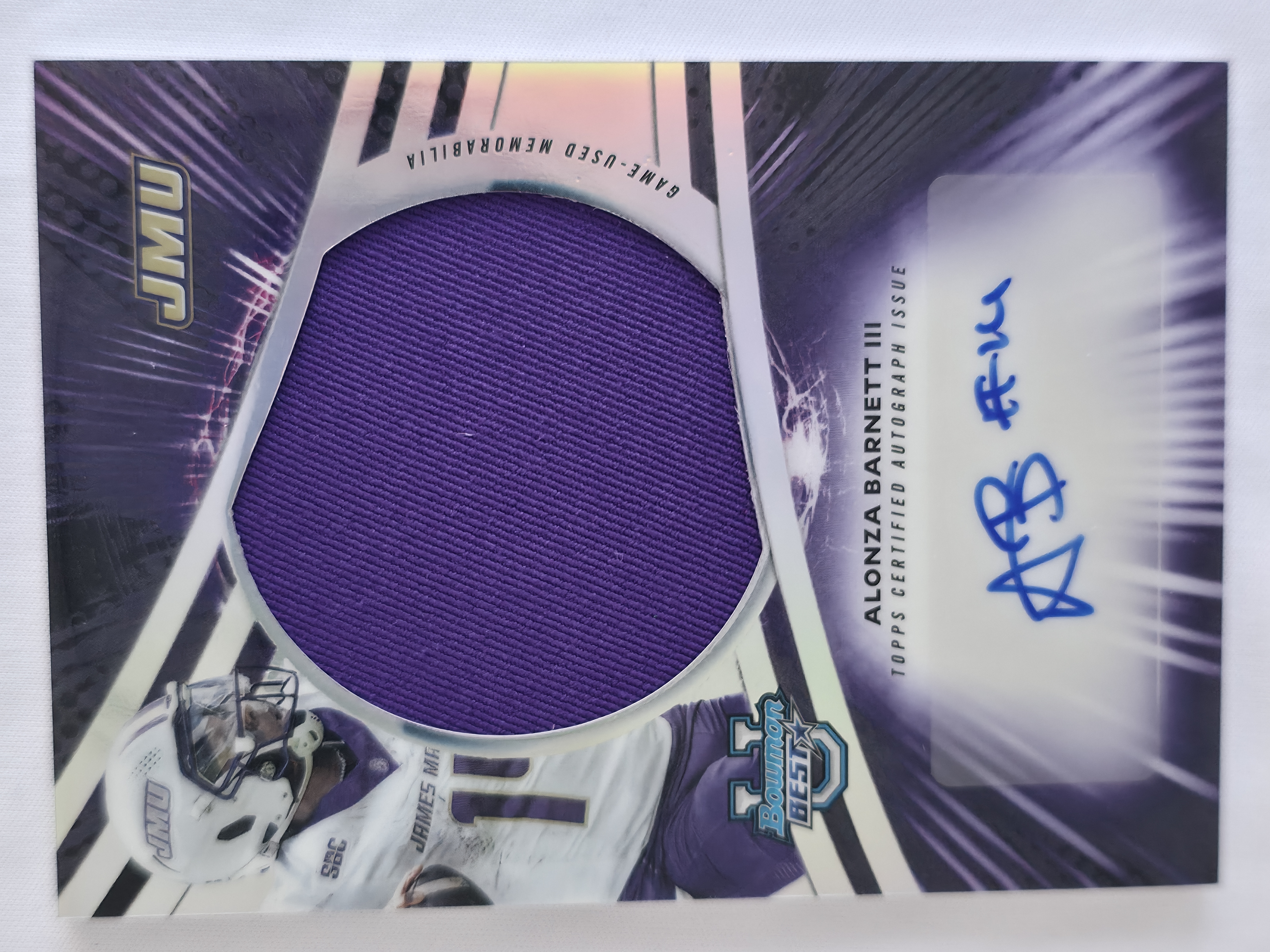 2025 Bowman U Best Alonza Barnett III Game Used Patch Autograph 