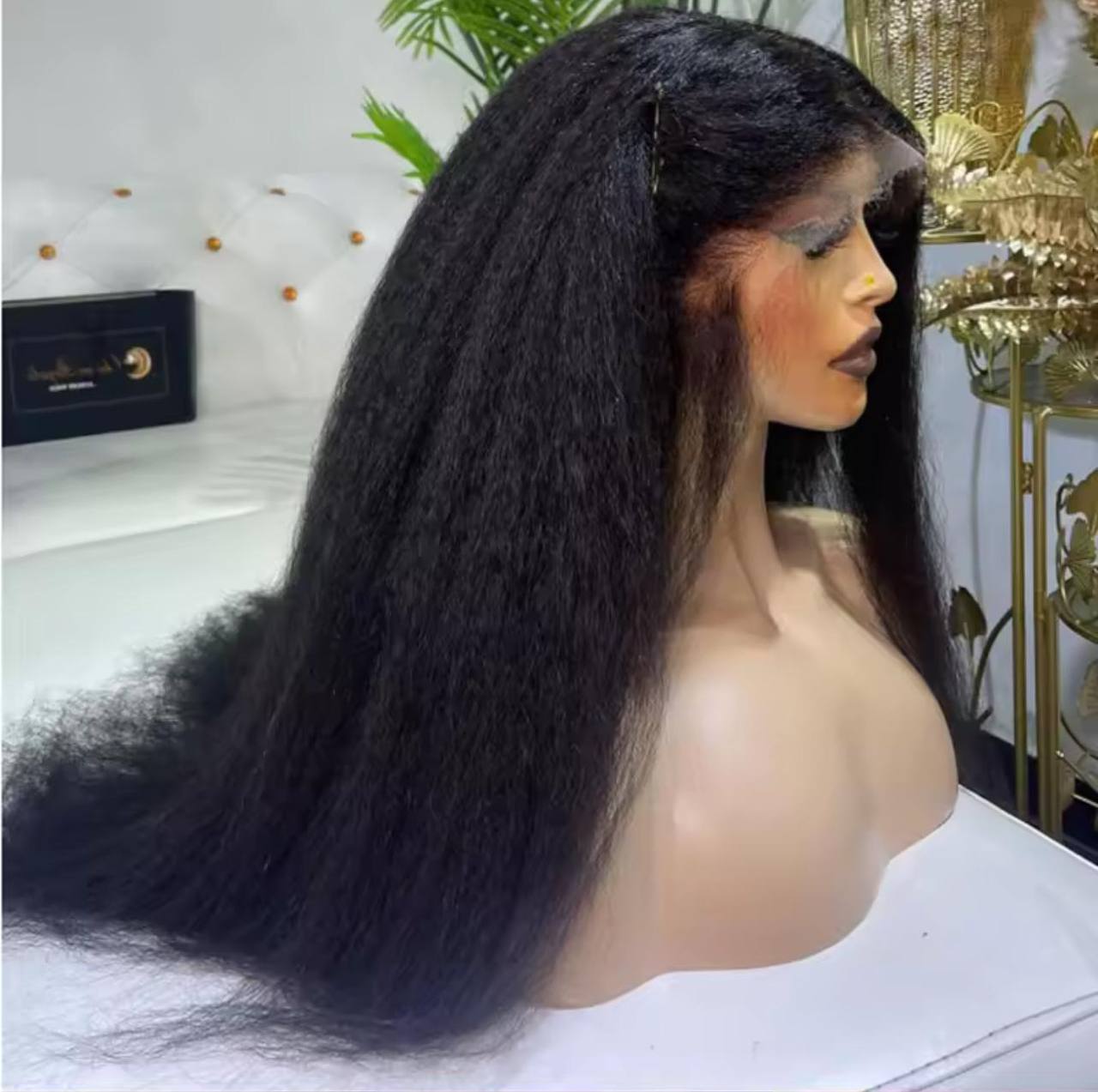 Kinky cheveux naturels Lace frontale