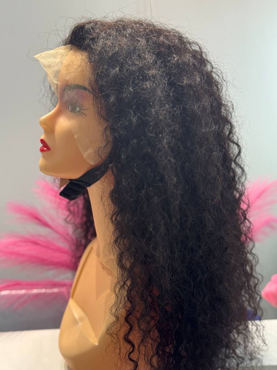 Perruque lace front en cheveux naturels bouclés