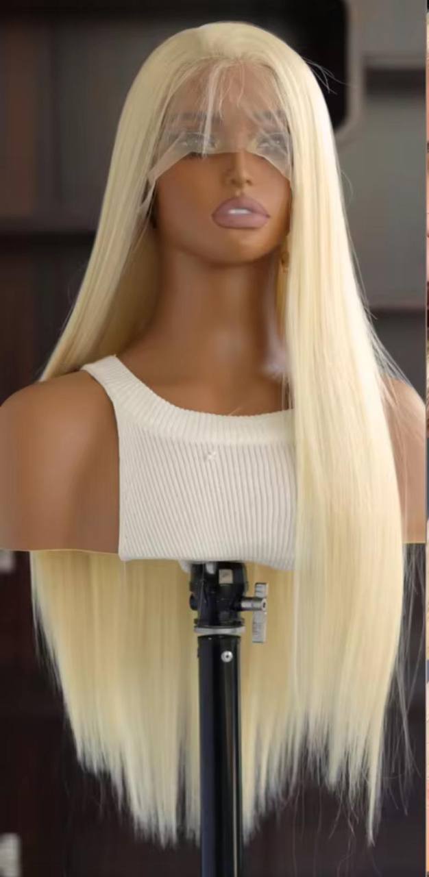 Perruque blonde lisse Lace Frontale