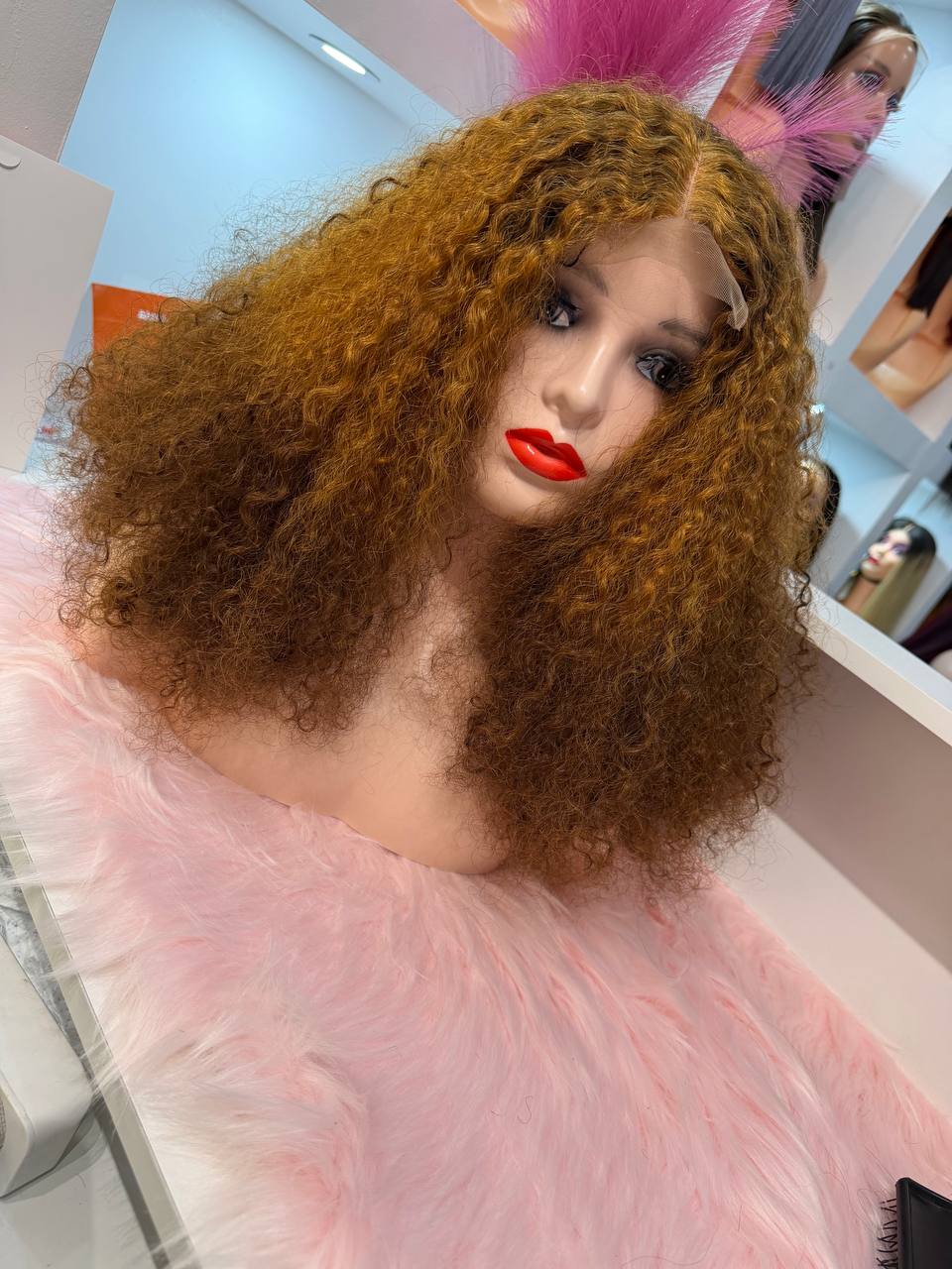 Perruque Bouclée Bicolore