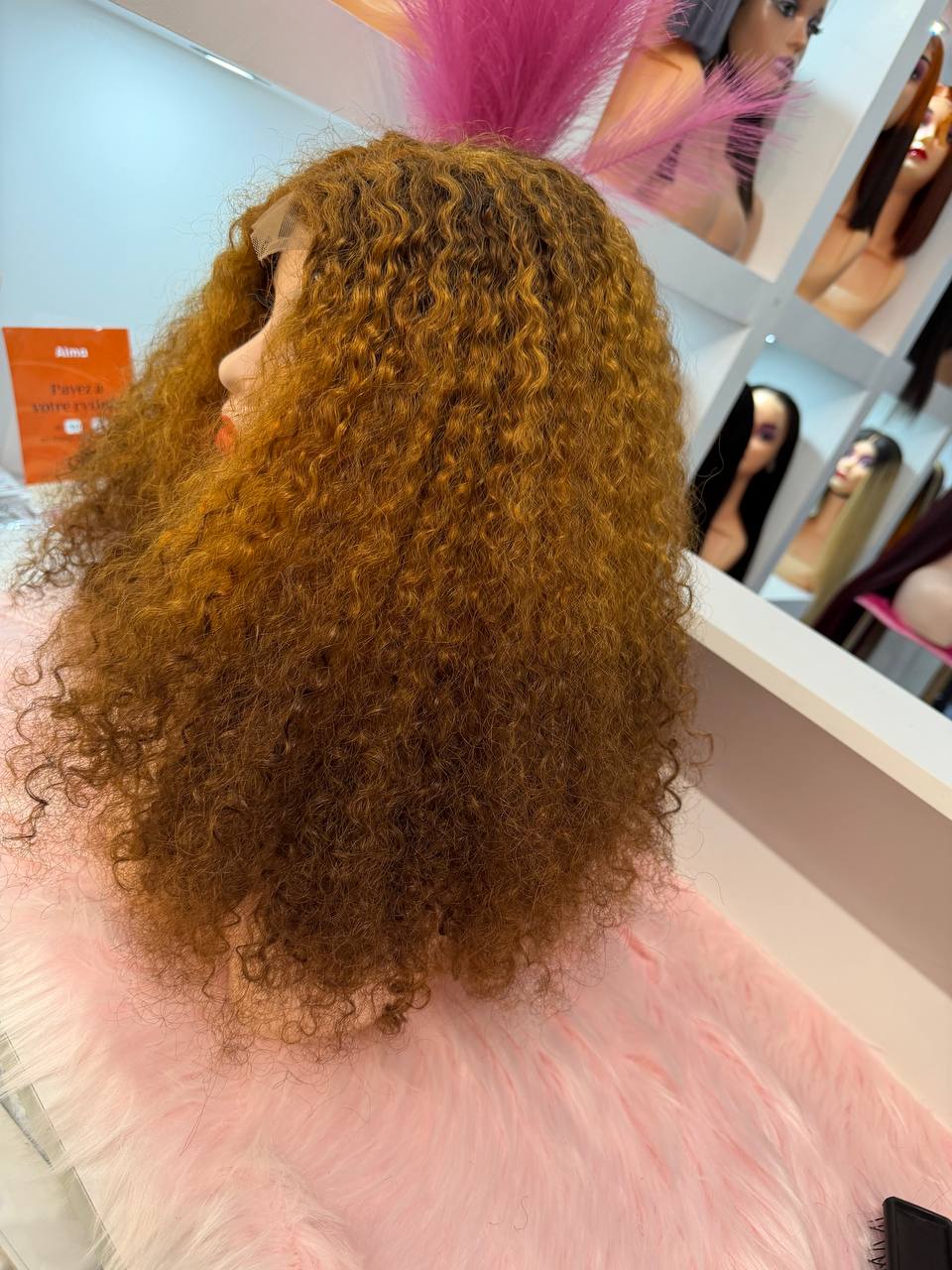 Perruque Bouclée Bicolore