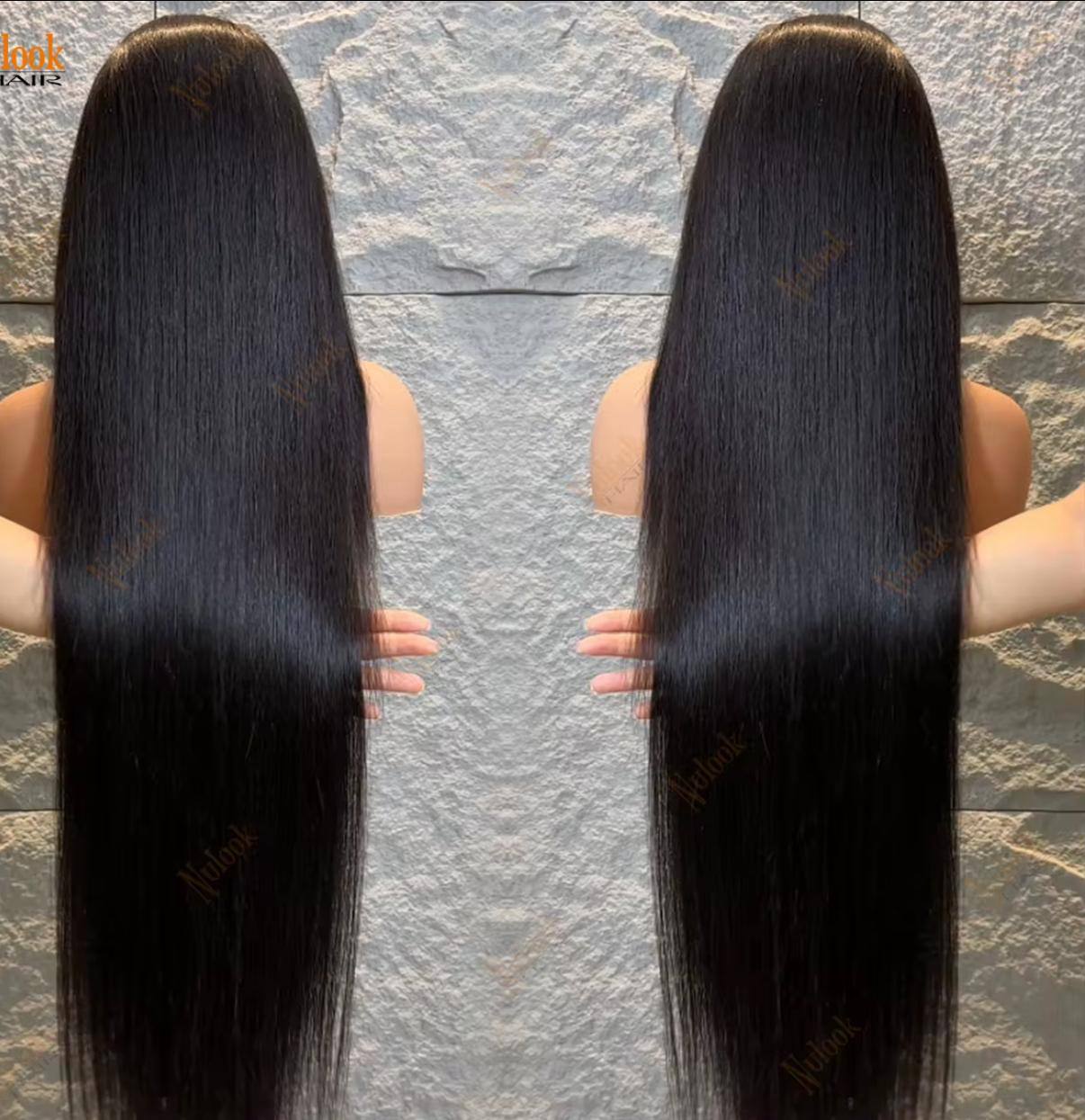 Perruque vietnamienne lisse longue noire
