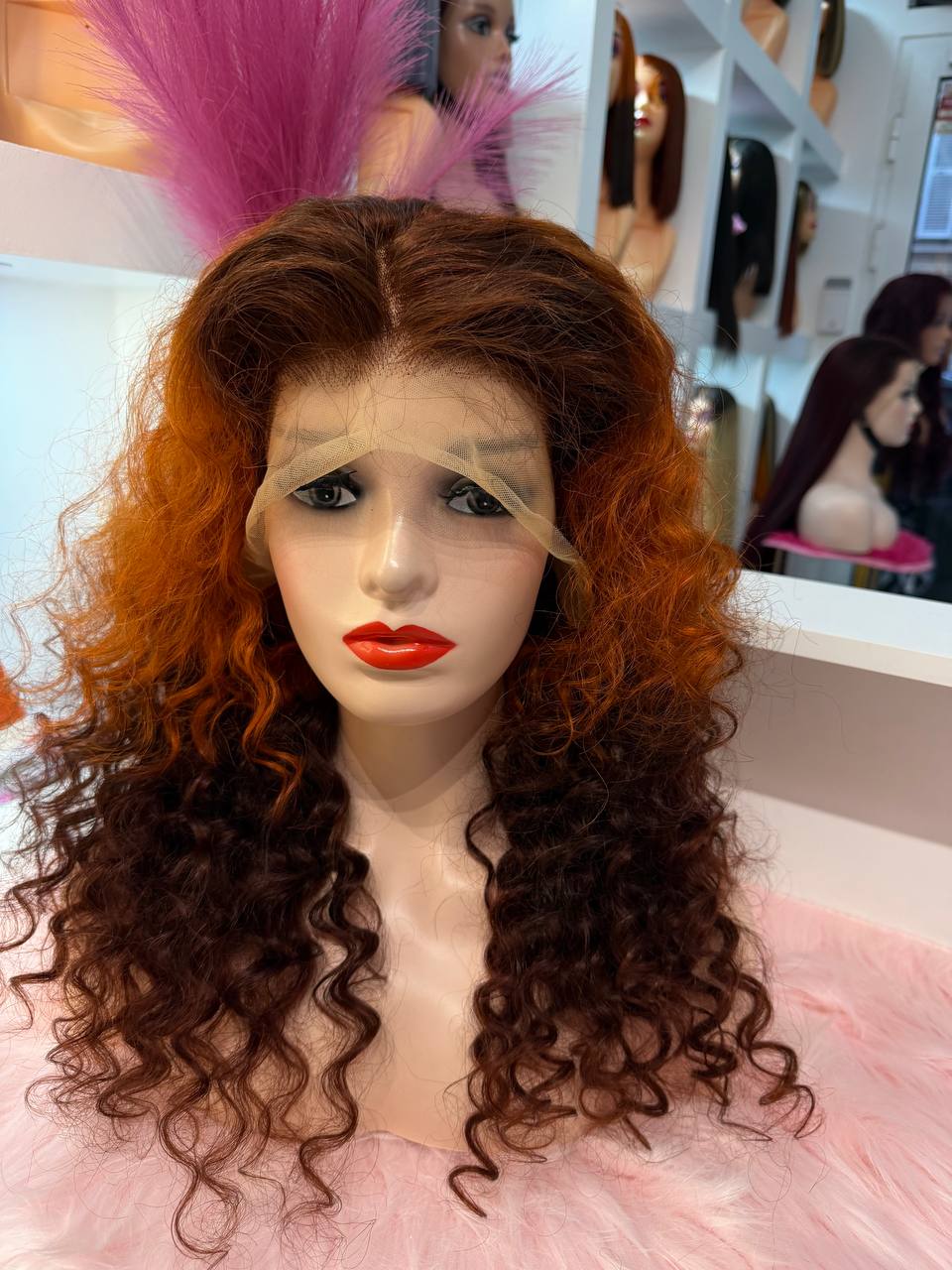 Perruque Bouclée Bicolore