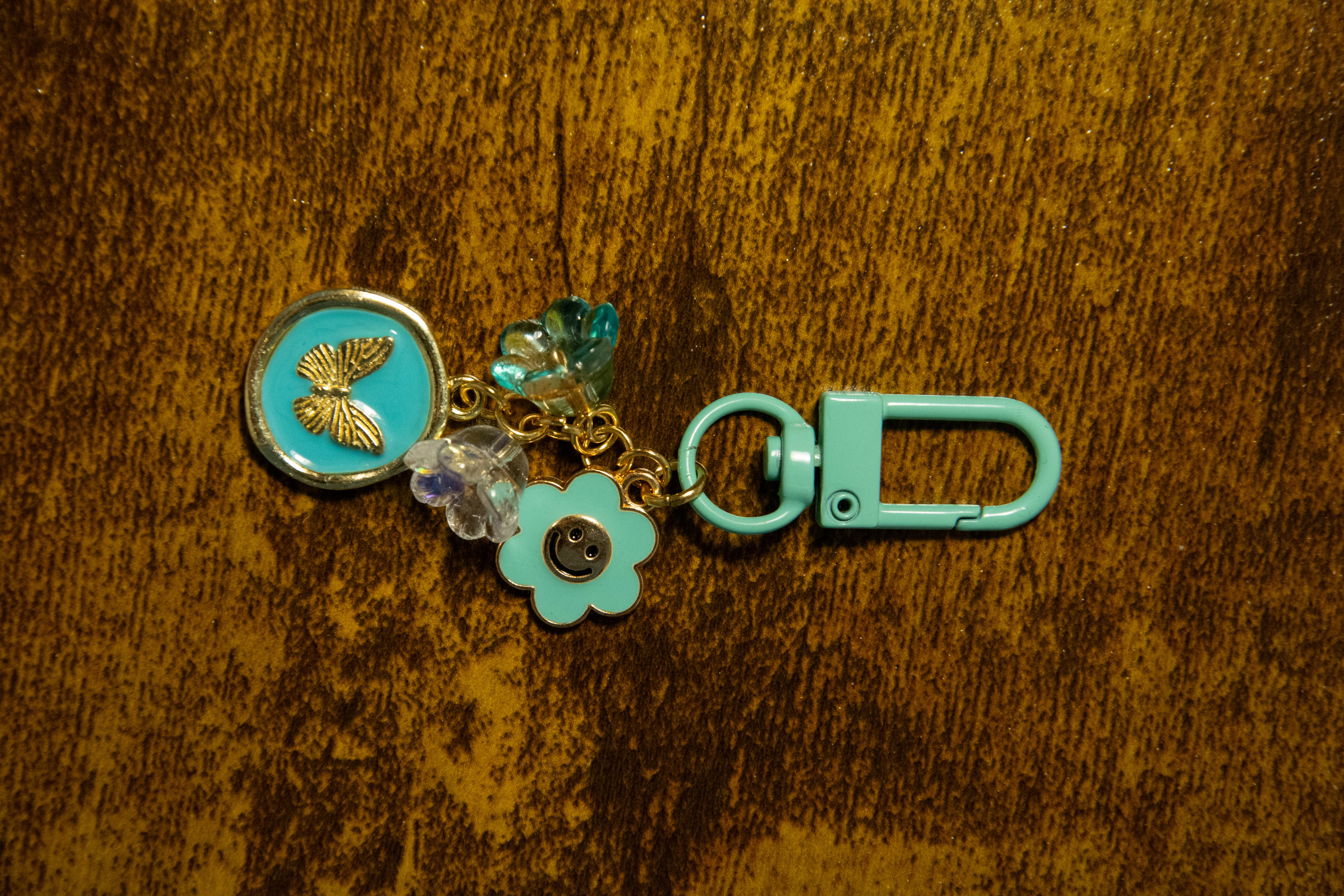 Spring Butterflies Layered Keychain