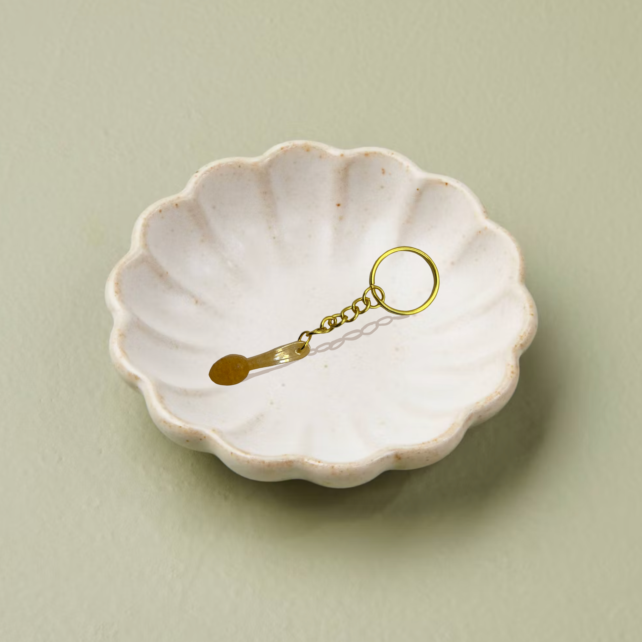 Mini Gold Spoon Keychain