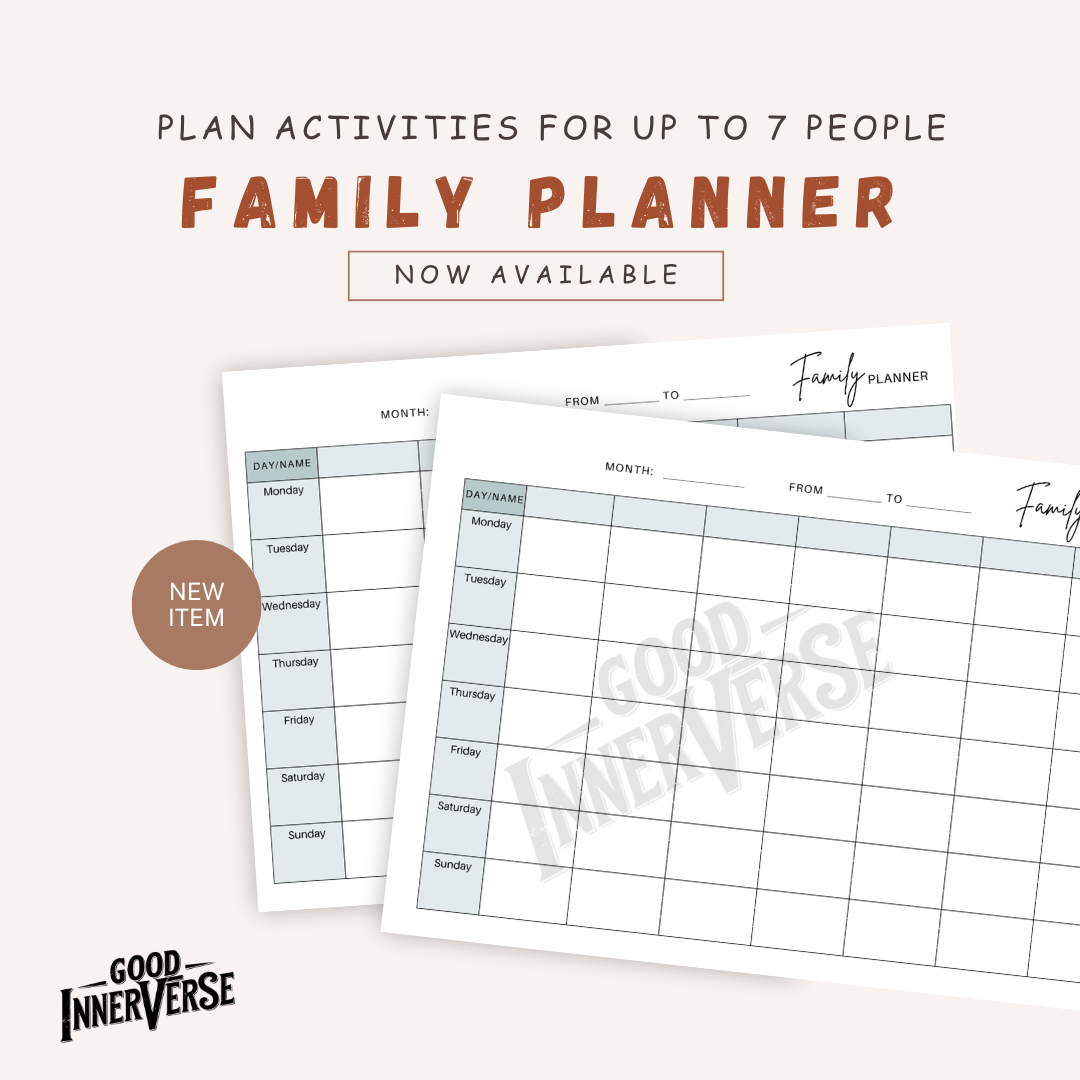 Weekly Family Planner for up to 7