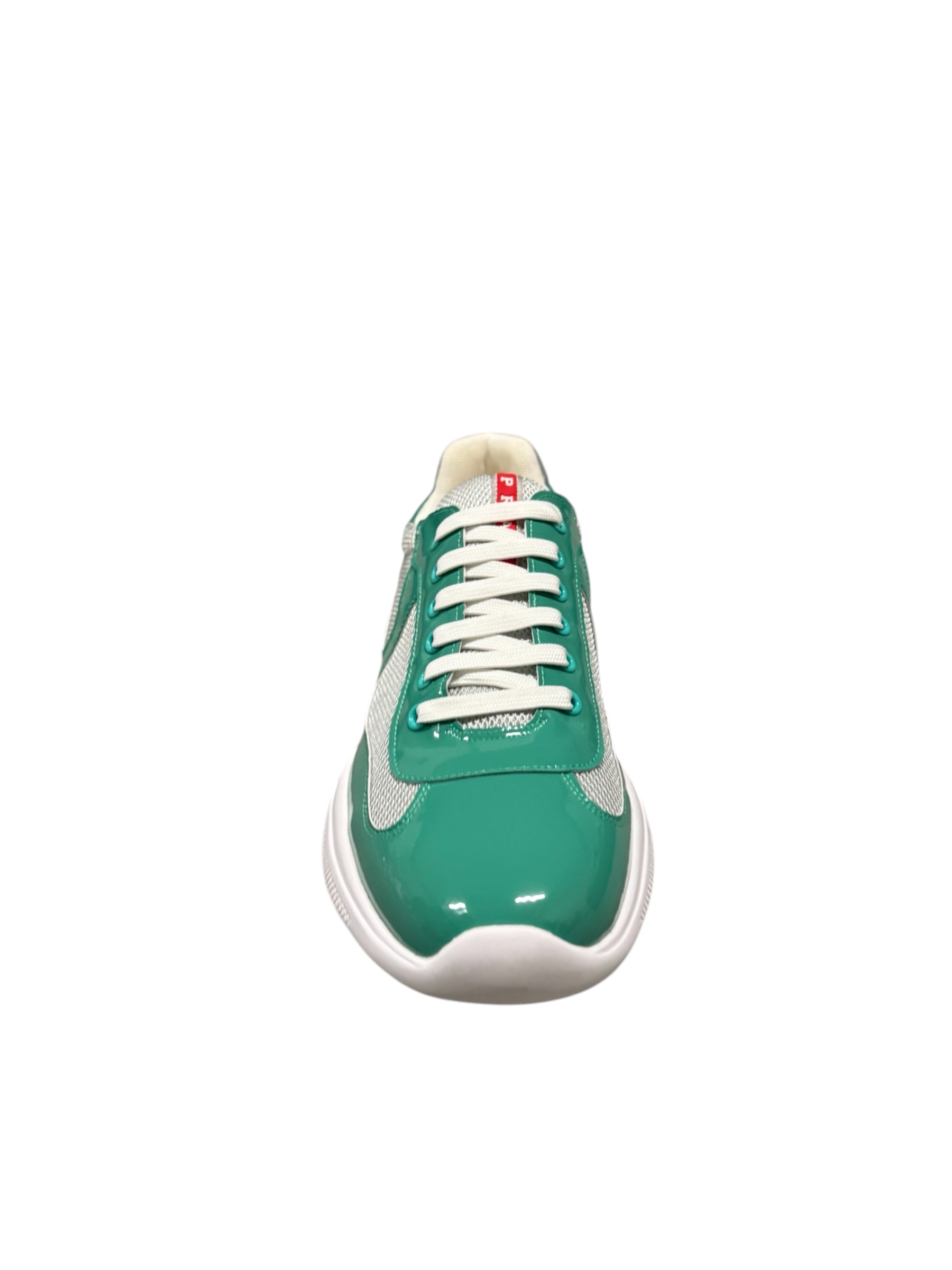 Prada Men's Green Patent Leather Sneakers