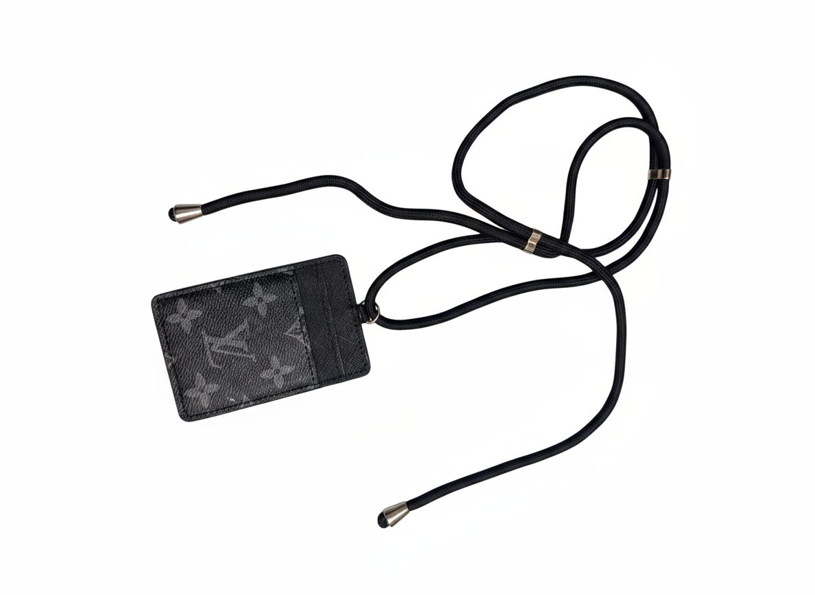 Louis Vuitton Monogram Card Holder Necklace