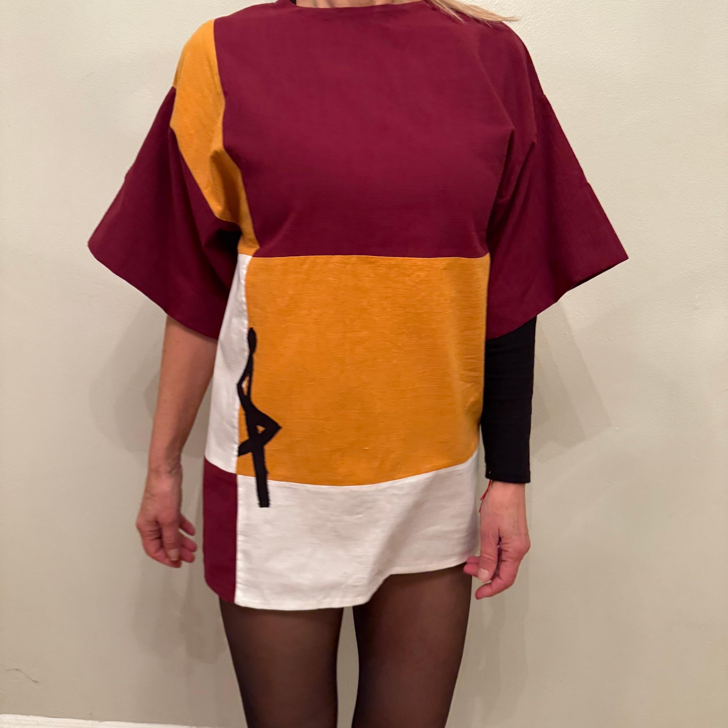 SHORT TRICOLOR DRESS