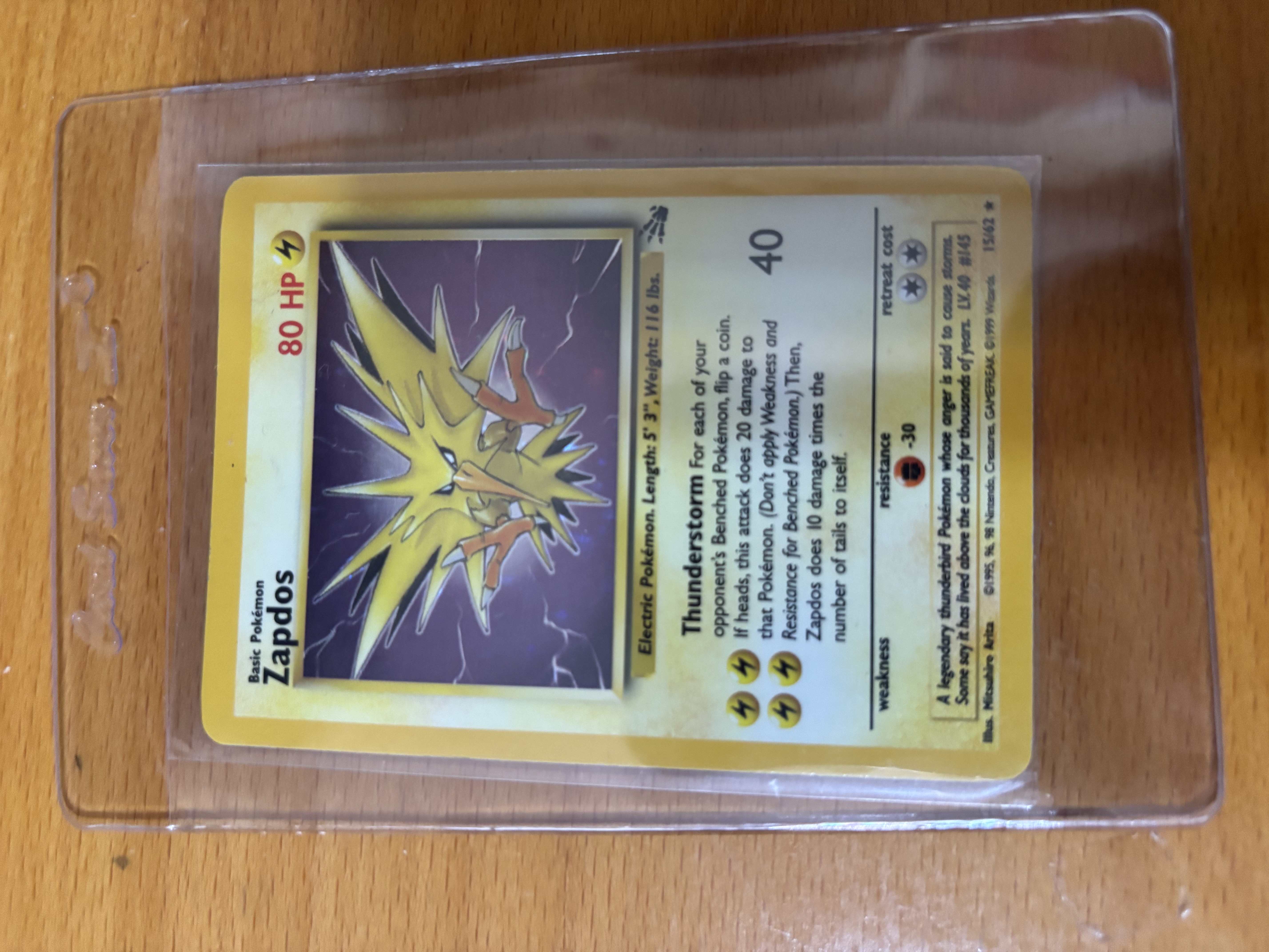 Zapdos Pokémon Trading Card
