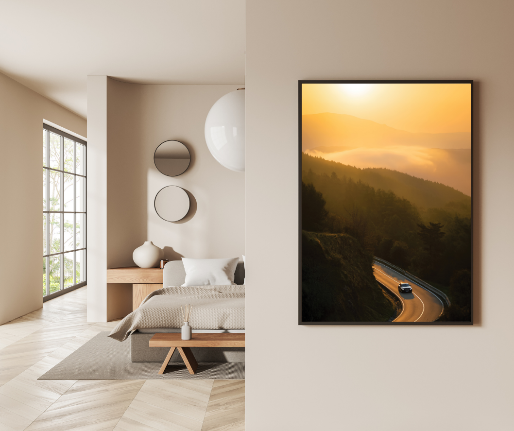 1 Asturias Landscape – Dreamy Spain Travel Decor "Golden Pathways" A